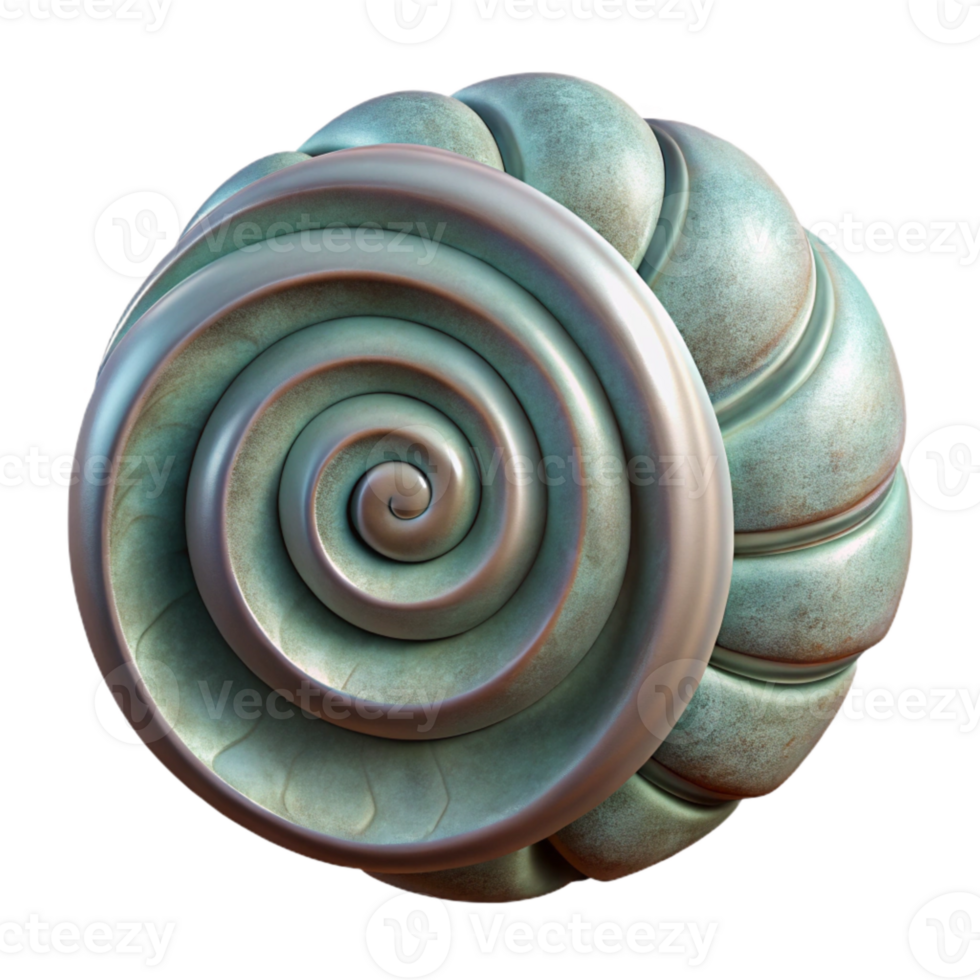 beautiful creative Single Shell Spiral Shape Cutout Element exclusive png