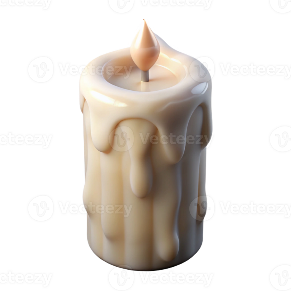 magnificent classic Single White Candle Front View Cutout exclusive png