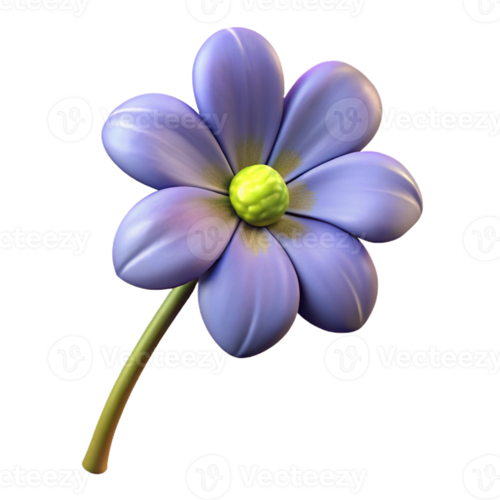 extraordinary artistic Single Wildflower Side View Isolated high resolution png