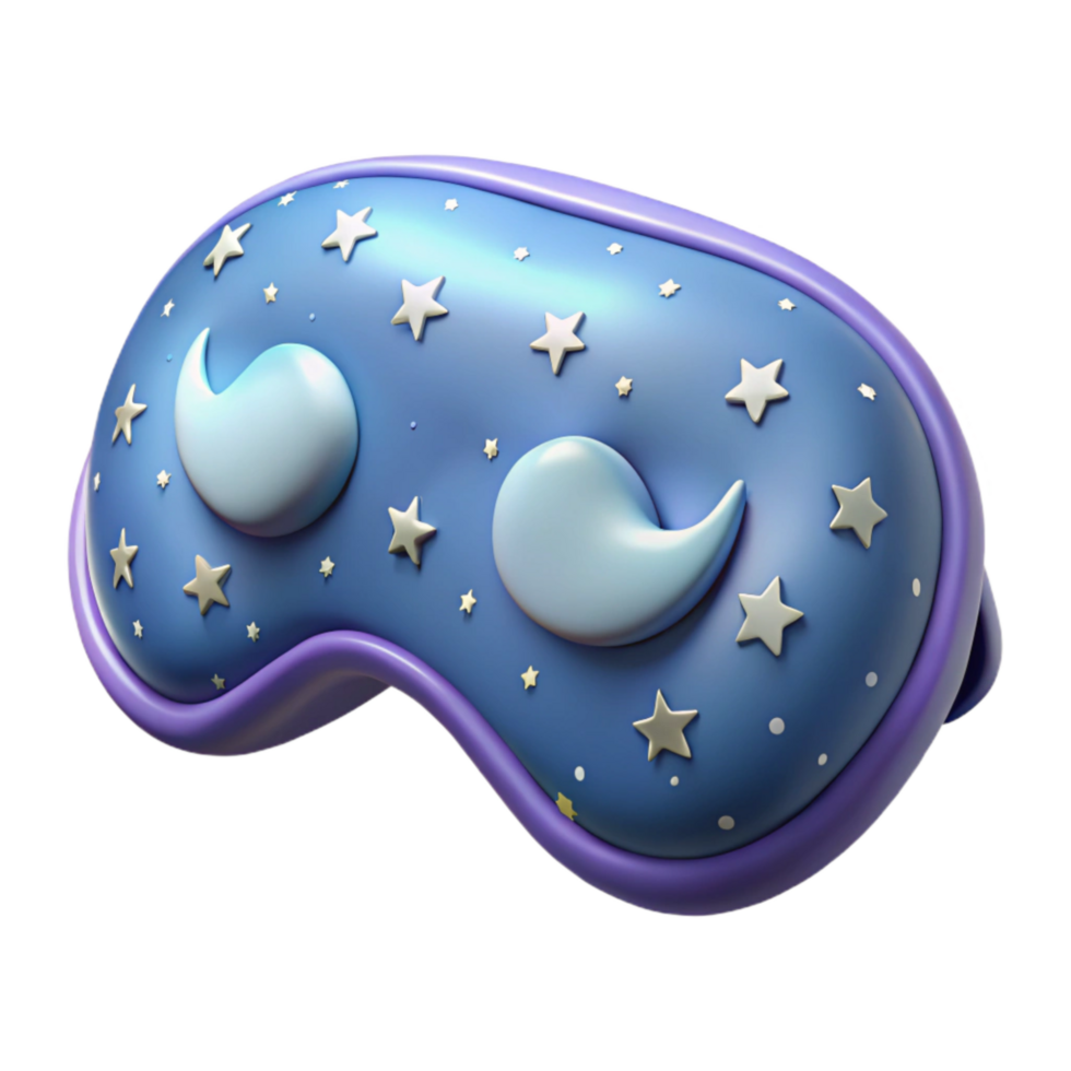 beautiful abstract Sleeping Mask with Celestial Pattern Transparent Background high resolution png