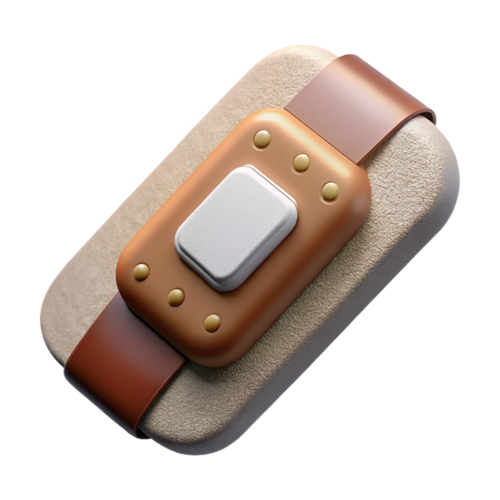 dramatic creative Smart Bandage Sensor Close Up Isolated detailed png