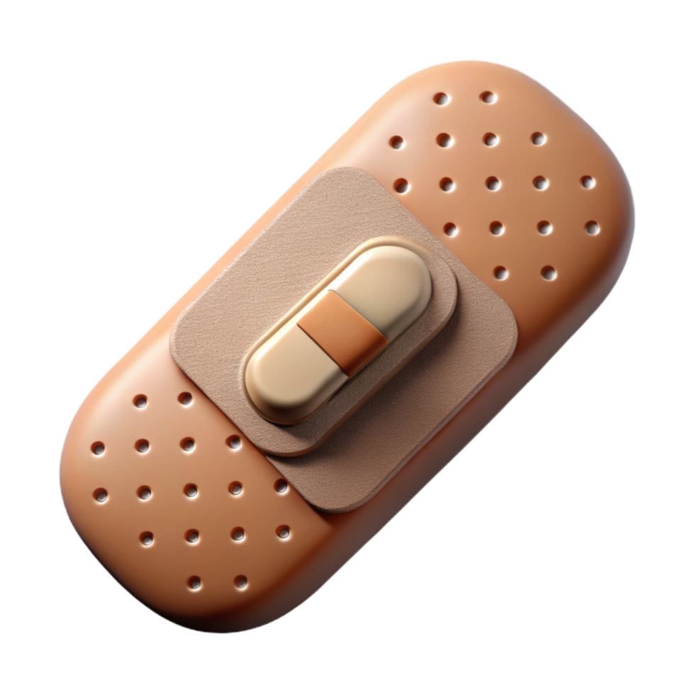 serene artistic Smart Bandage with Sensors Cutout professional png
