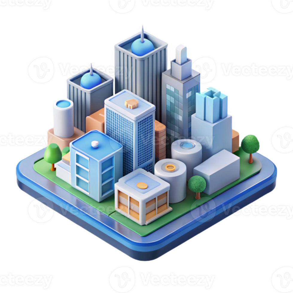 serene modern Smart City Platform Architecture Transparent Background professional png