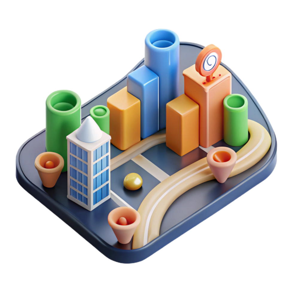 elegant traditional Smart City Roadmap with Key Performance Indicators Transparent Background authentic png