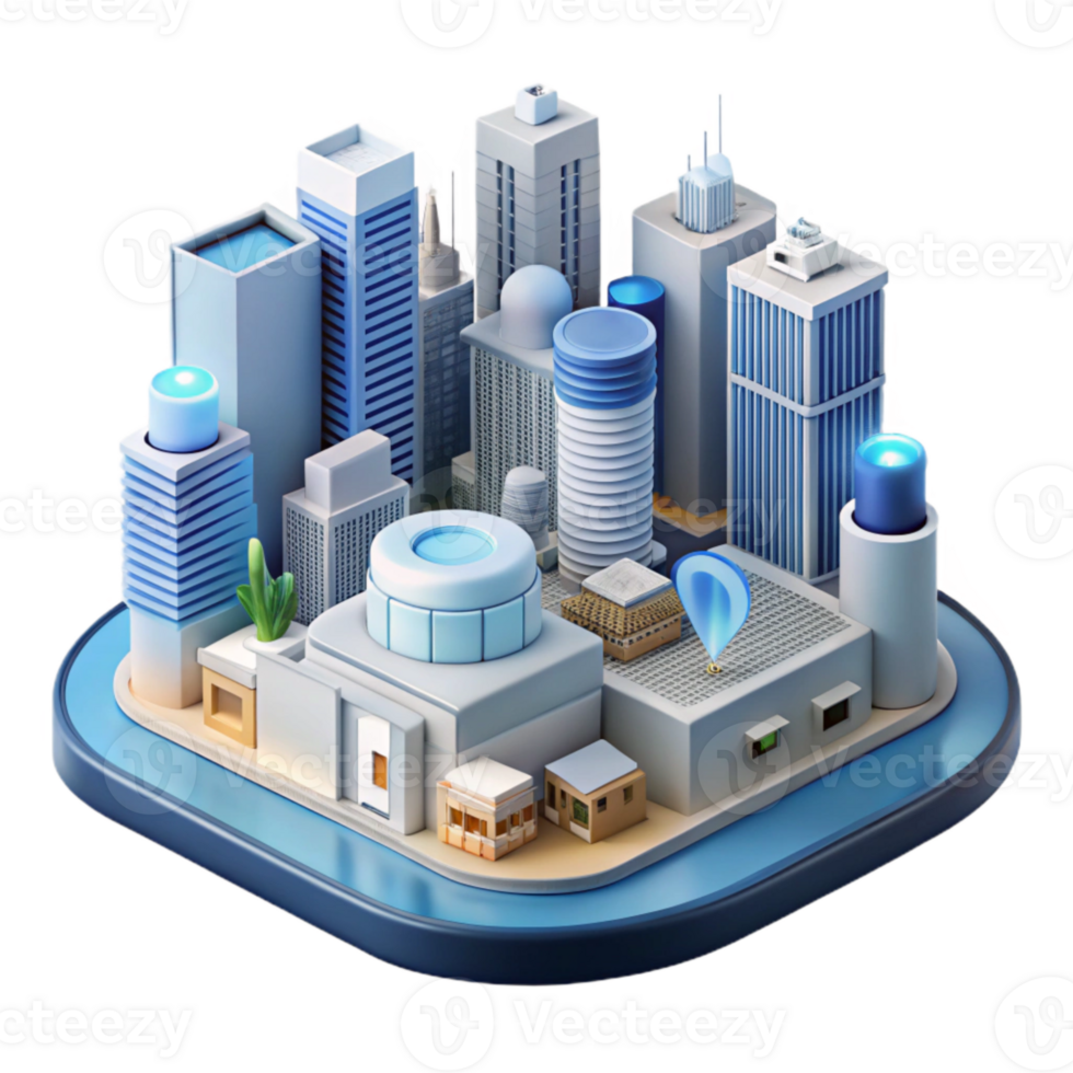 dramatic rustic Smart City Technology Ecosystem Transparent Background png