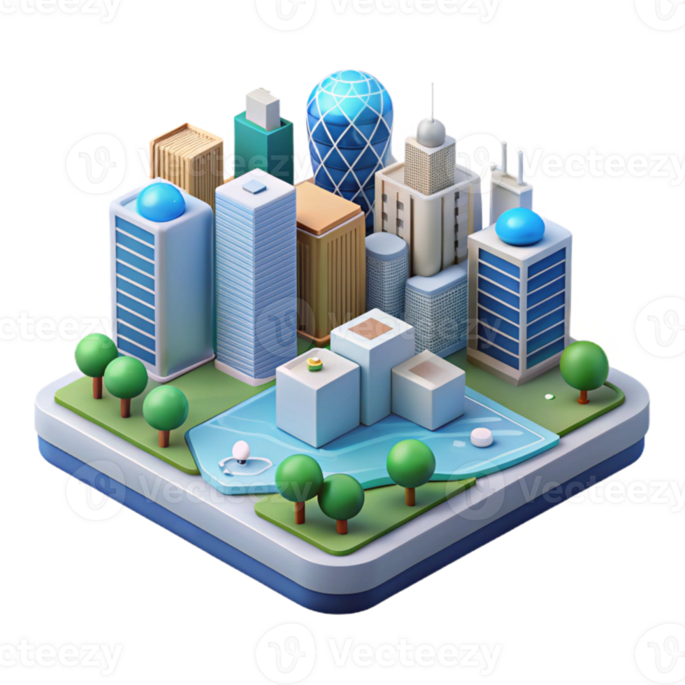 magnificent rustic Smart City Technology Ecosystem Transparent Background detailed png