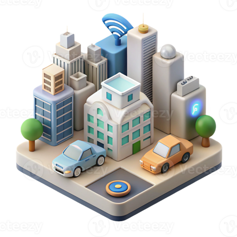beautiful minimalist Smart City Technologies for Improved Public Safety Cutout high quality png