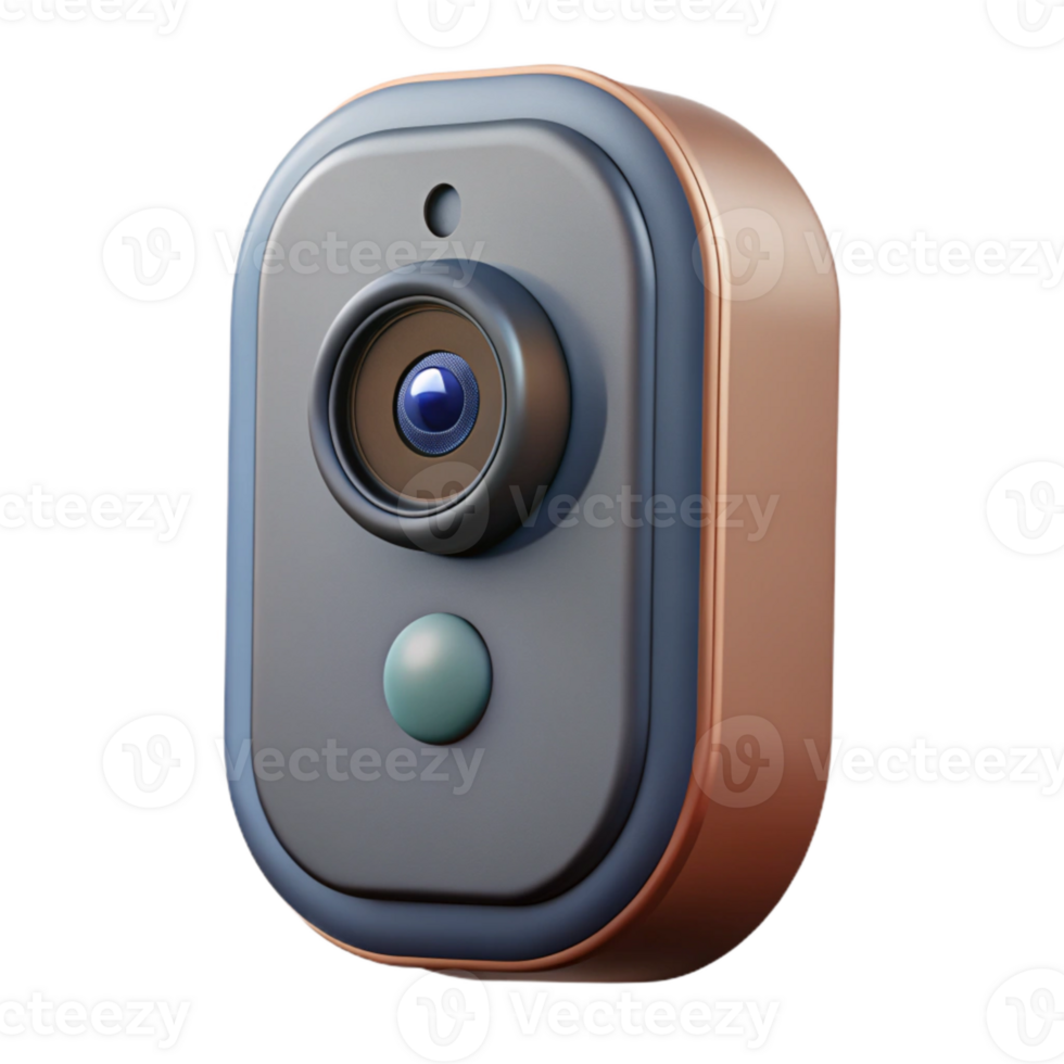 impressive contemporary Smart Doorbell Camera Wide Angle Lens Isolated Element high resolution png