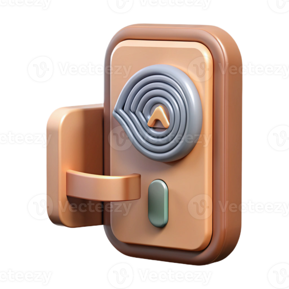 wonderful minimalist Smart Door Lock Fingerprint Access Enabled Transparent Background authentic png