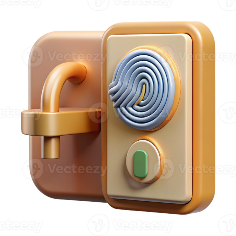 dramatic rustic Smart Door Lock Fingerprint Access Enabled Transparent Background authentic png