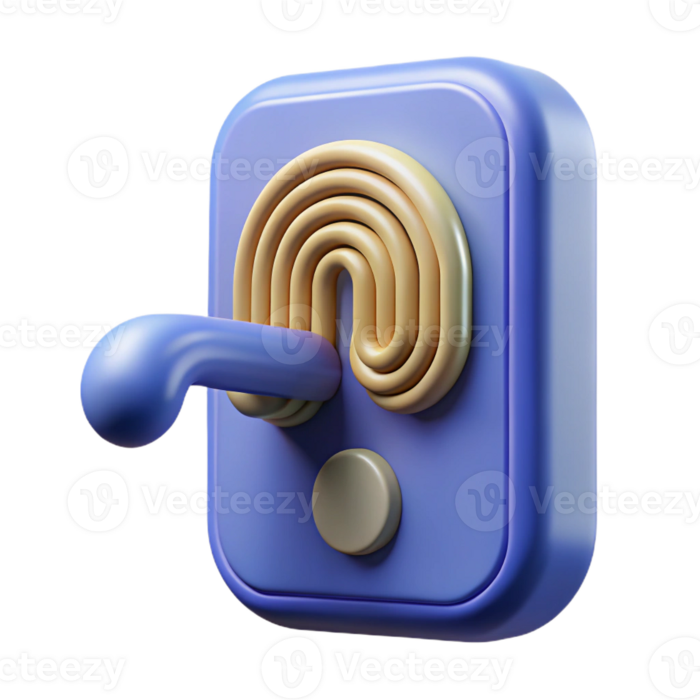 elegant classic Smart Door Lock Fingerprint Access Enabled Transparent Background high quality png