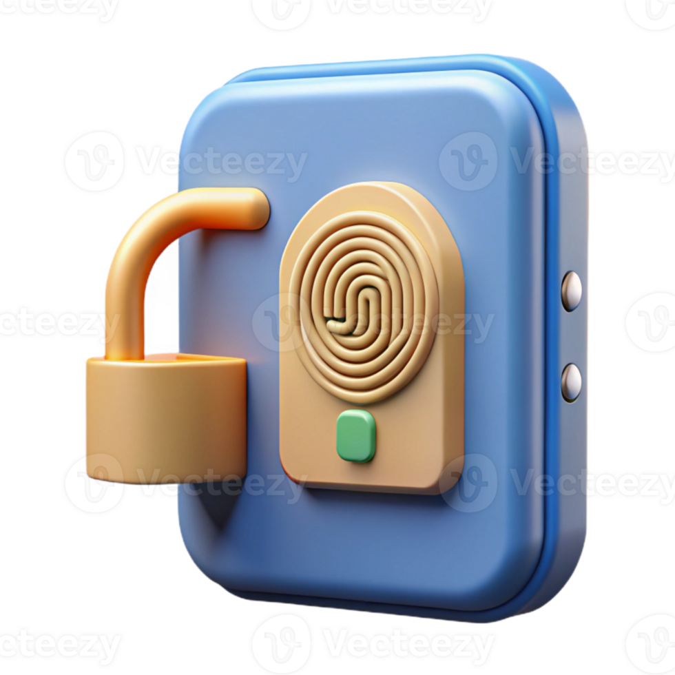 dramatic artistic Smart Door Lock Fingerprint Access Enabled Transparent Background high quality png
