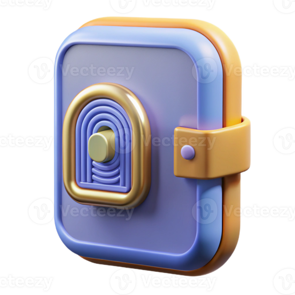 stunning vintage Smart Door Lock Fingerprint Access Enabled Transparent Background authentic png