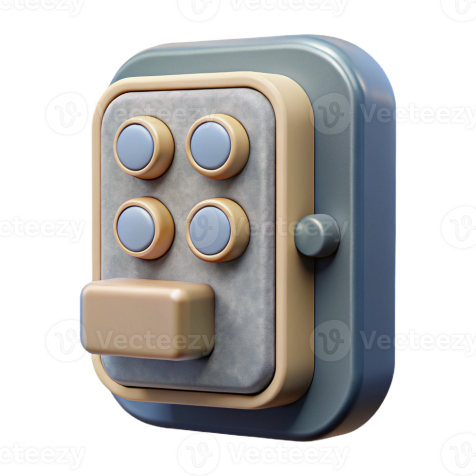 stunning minimalist Smart Door Lock Keypad Entry Option Isolated Element png