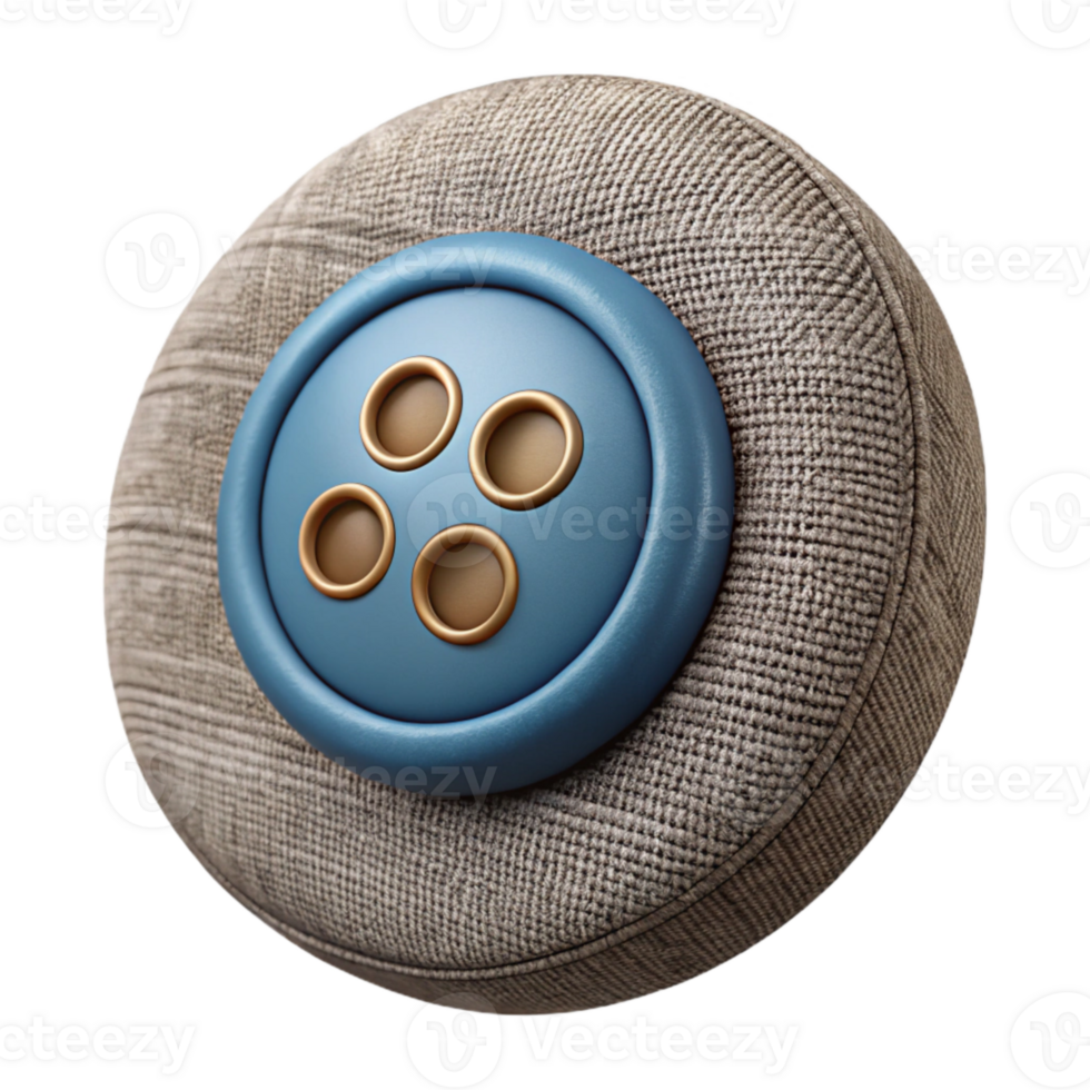 serene rustic Smart Fabric Button Panel Isolated high resolution png