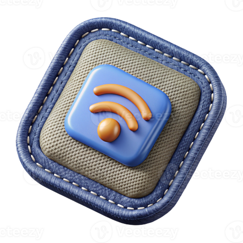 serene artistic Smart Fabric Patch with Wireless Connectivity Isolated Element high quality png