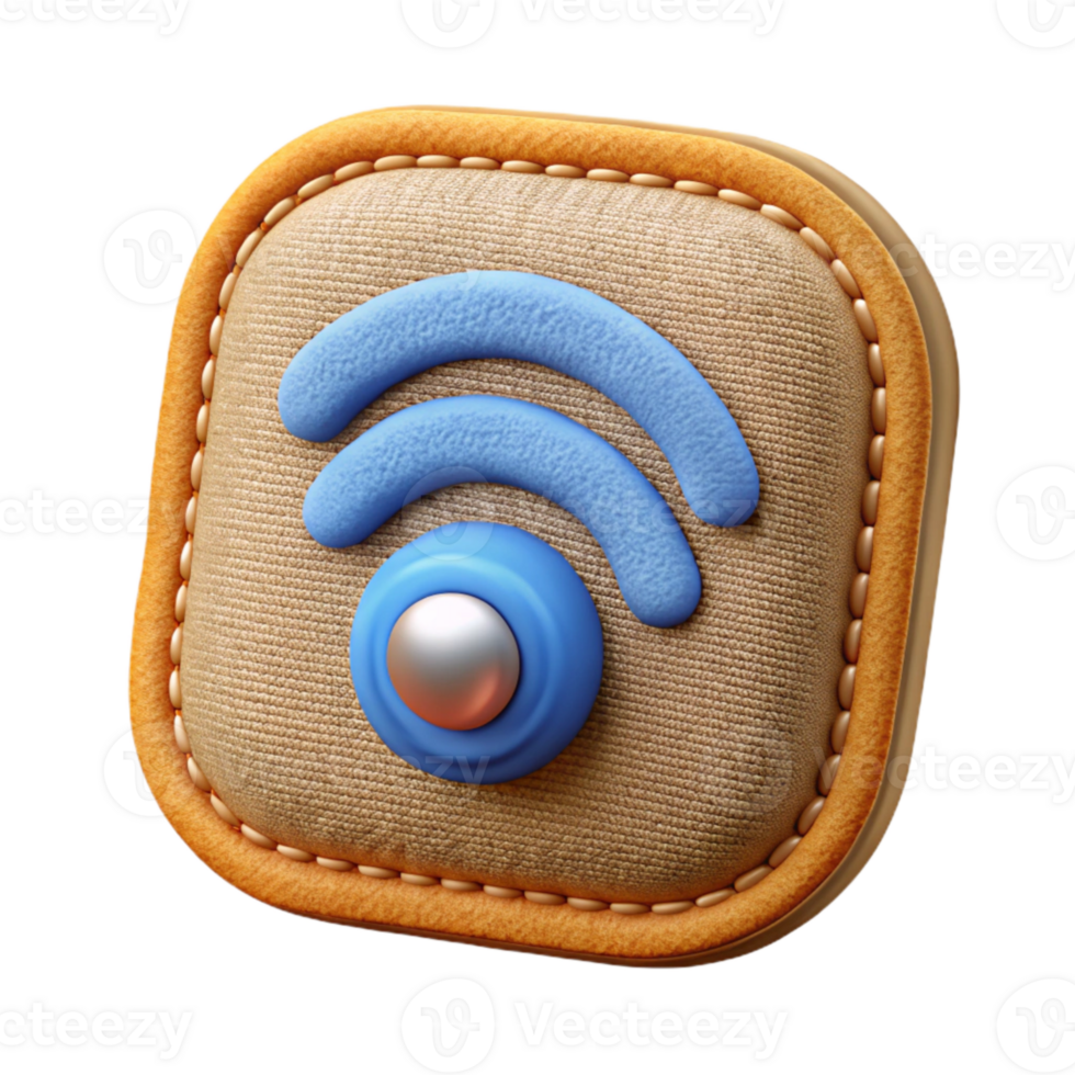 serene traditional Smart Fabric Patch with Wireless Connectivity Isolated Element premium png