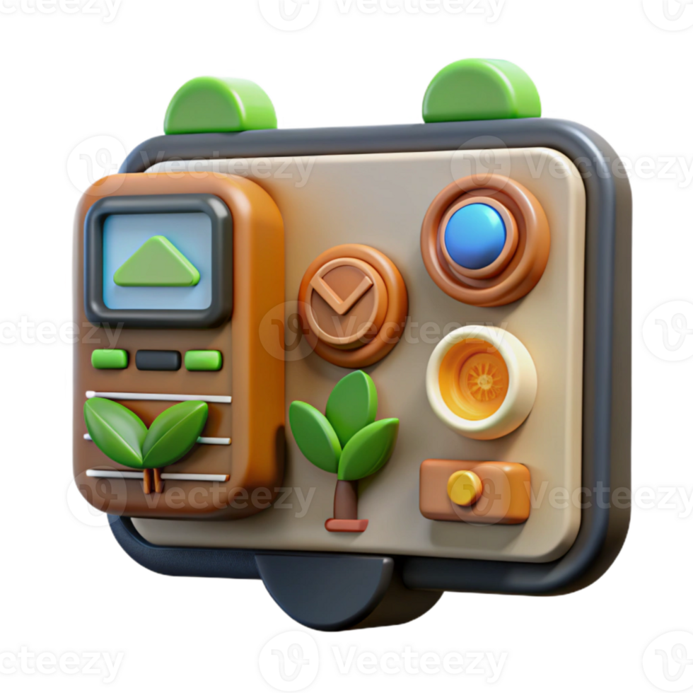 magnificent abstract Smart Farming Technology Interface Isolated original png
