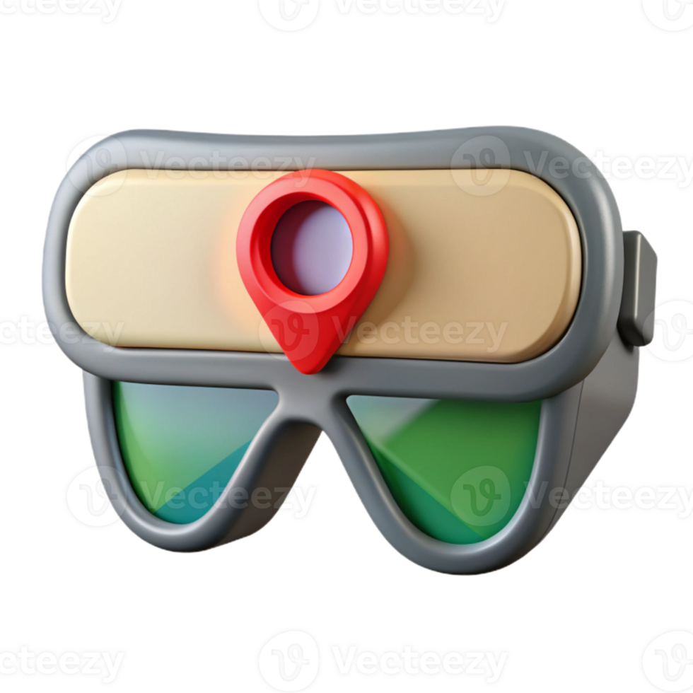 elegant vintage Smart Glasses Navigation Display on Transparent Background exclusive png