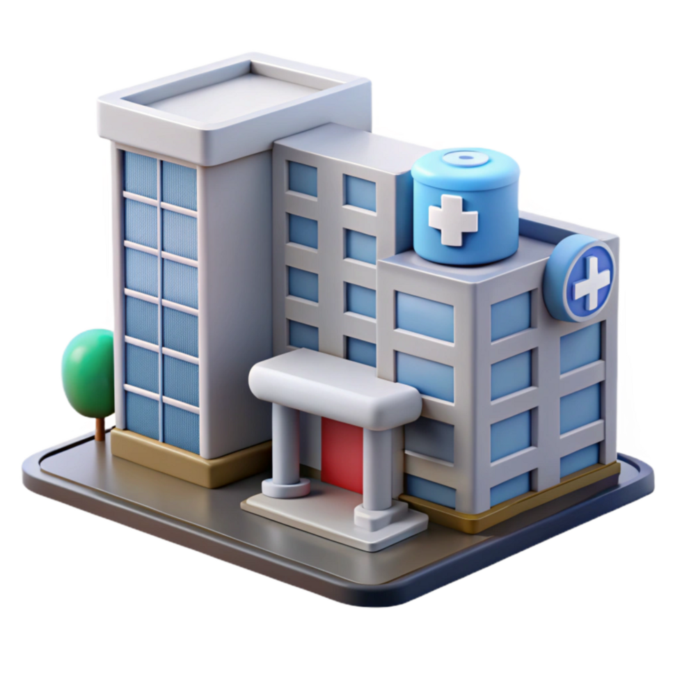 elegant traditional Smart Healthcare System in City Hospital Transparent Background high resolution png