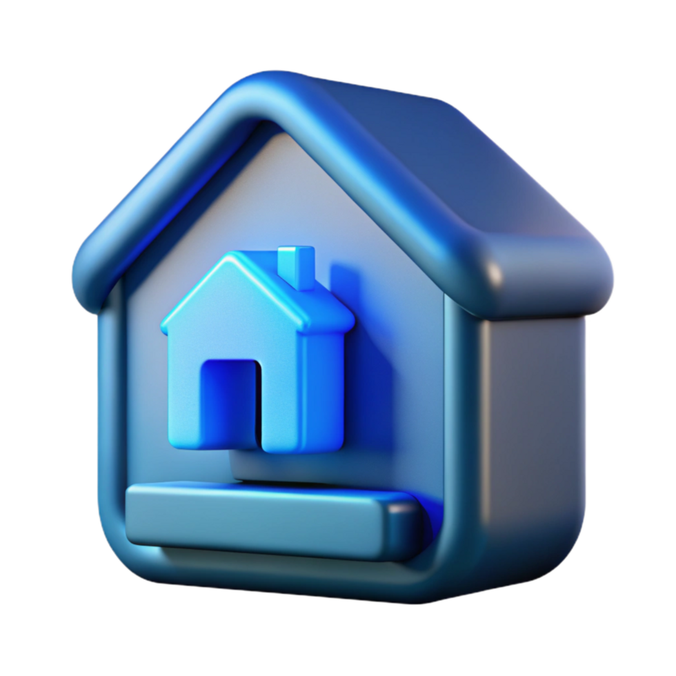 extraordinary classic Smart Home Hub Glowing Blue Cutout Isolated genuine png