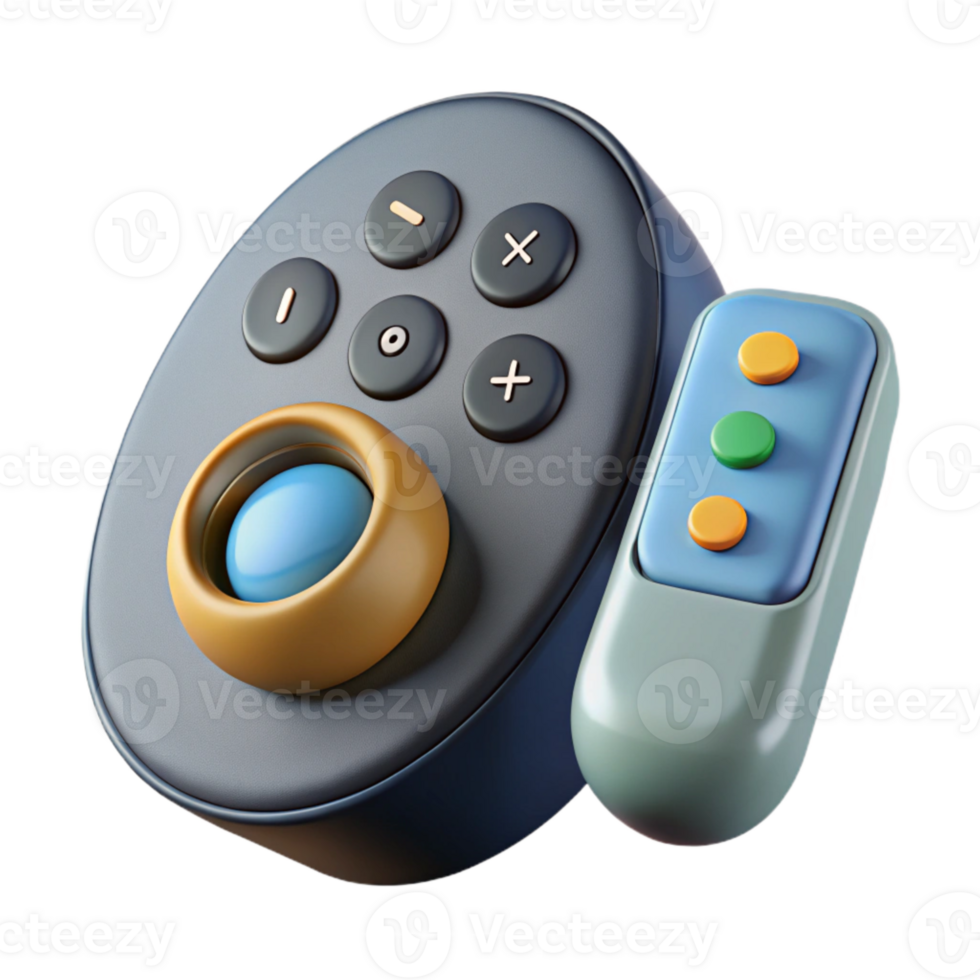 vibrant artistic Smart Home Entertainment System Remote Control Cutout png