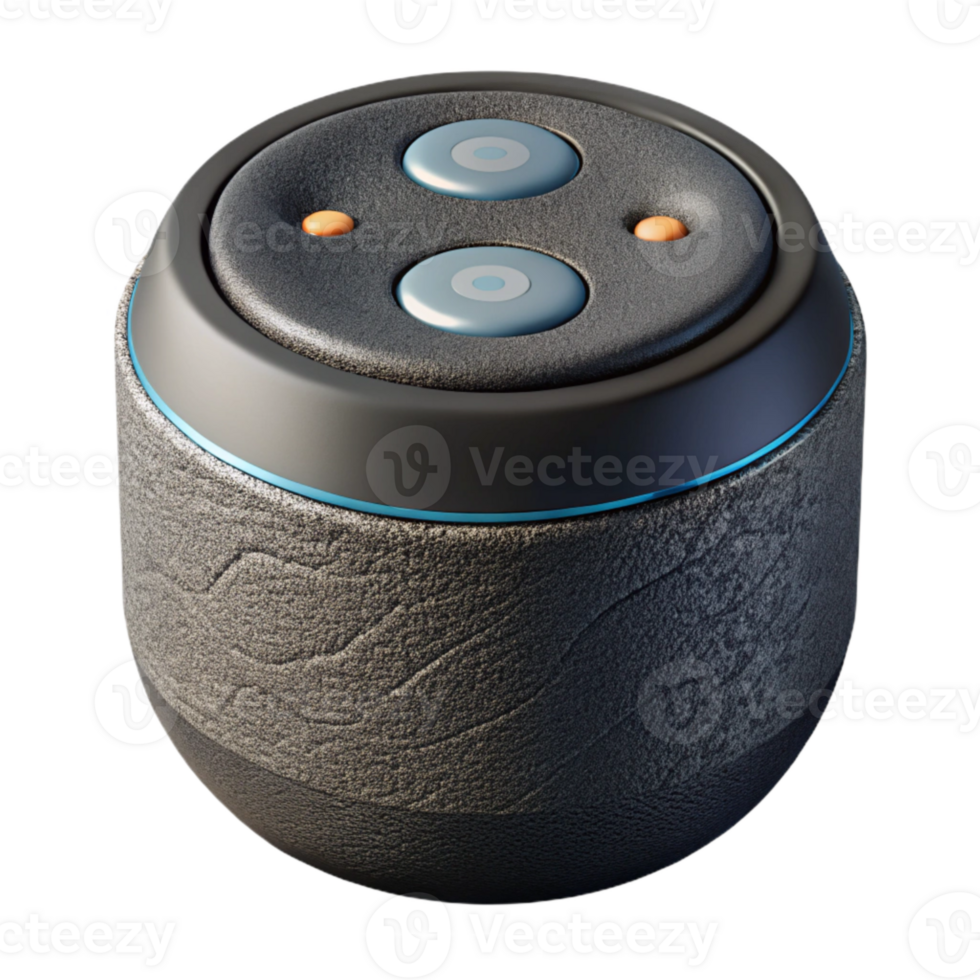 extraordinary modern Smart Home Device Voice Assistant Speaker Black Finish Isolated high resolution png