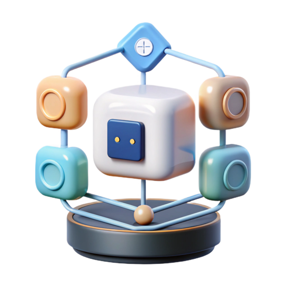 magnificent modern Smart Home Hub Multiple Devices Connected on Transparent Background professional png
