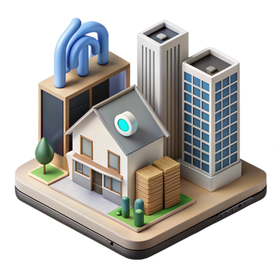 wonderful classic Smart Home Integration in City Apartment Cutout with Transparent Background authentic png