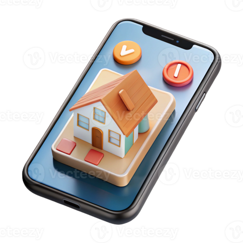 impressive abstract Smartphone Showing Ar Real Estate App Interface Isolated high resolution png