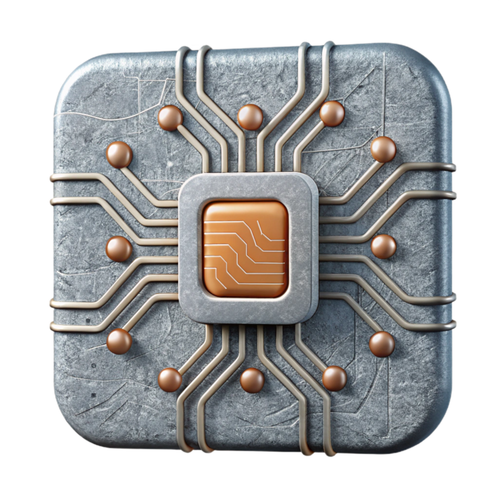 vibrant minimalist Smart Textile Circuit Board Detail Isolated premium png