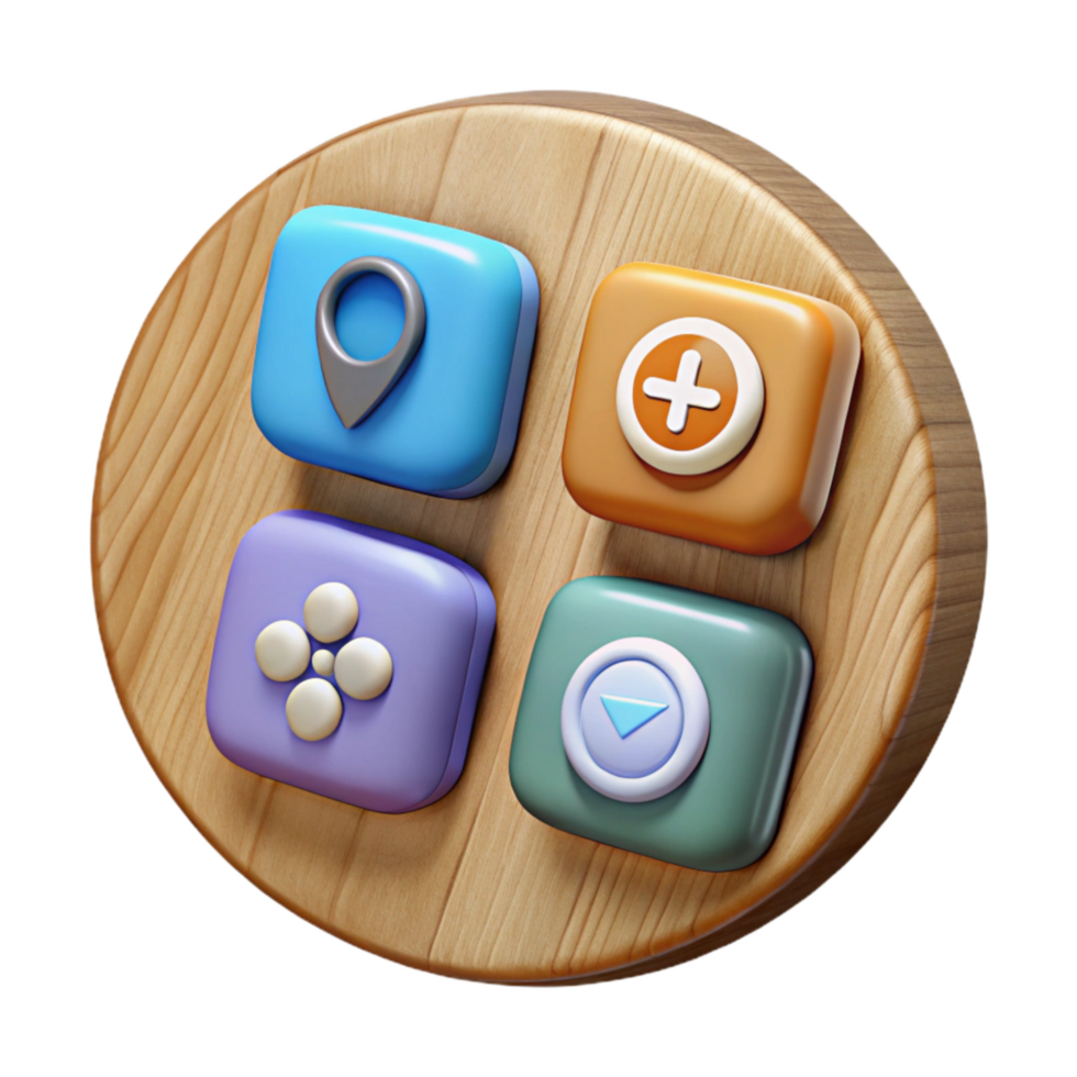 dramatic artistic Smart Textile Icon Set Isolated Transparent Background exclusive png