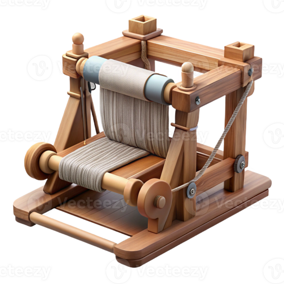 impressive artistic Smart Textile Loom Mechanism Isolated detailed png