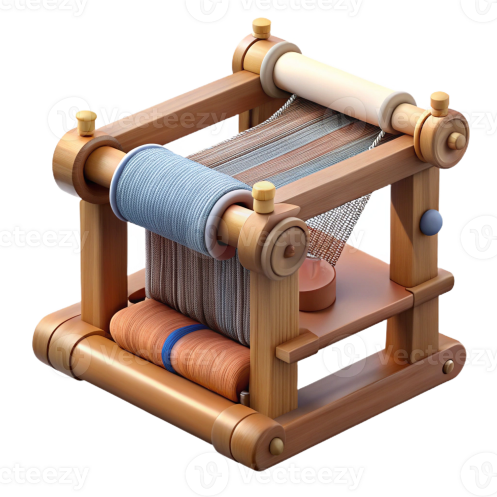 beautiful artistic Smart Textile Weaving Loom Isolated high quality png