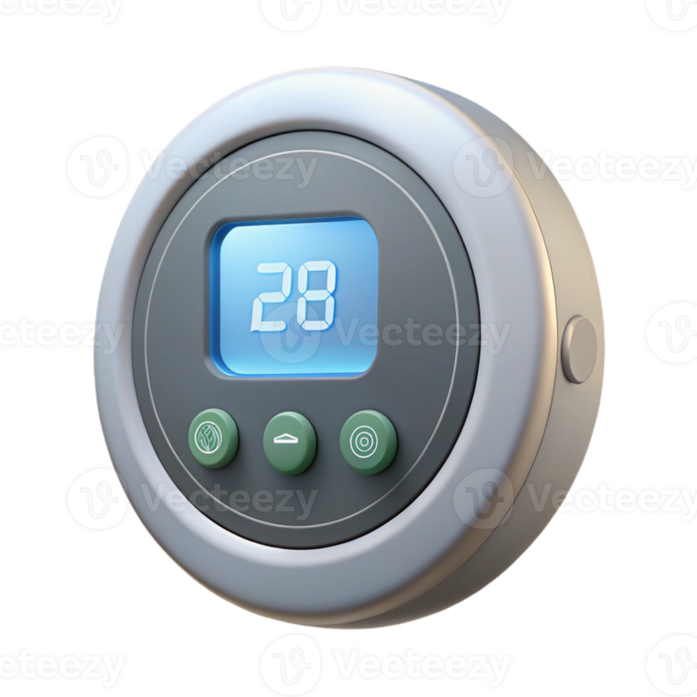 extraordinary artistic Smart Thermostat Digital Display Isolated high resolution png