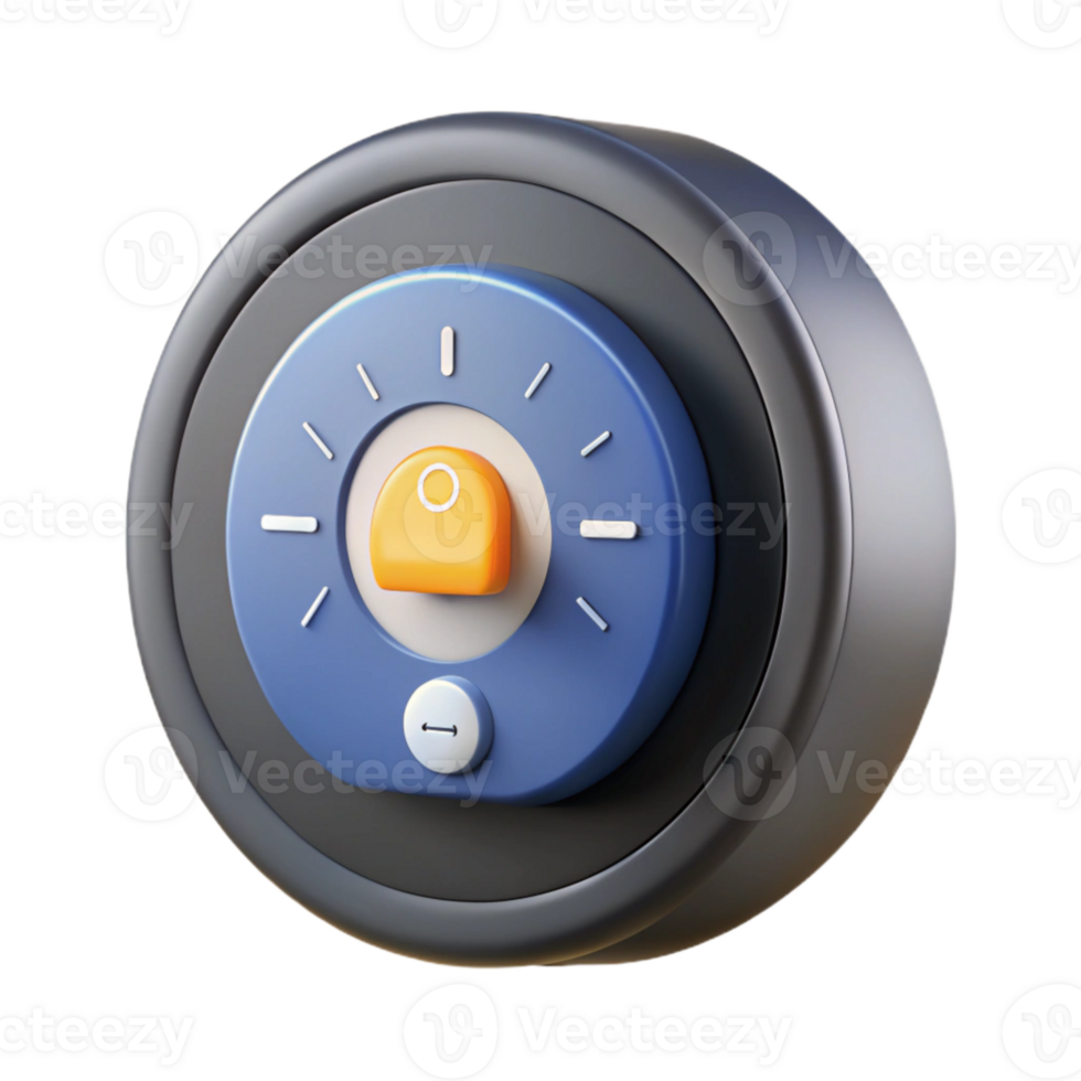 serene vintage Smart Thermostat Temperature Display Cutout Isolated detailed png