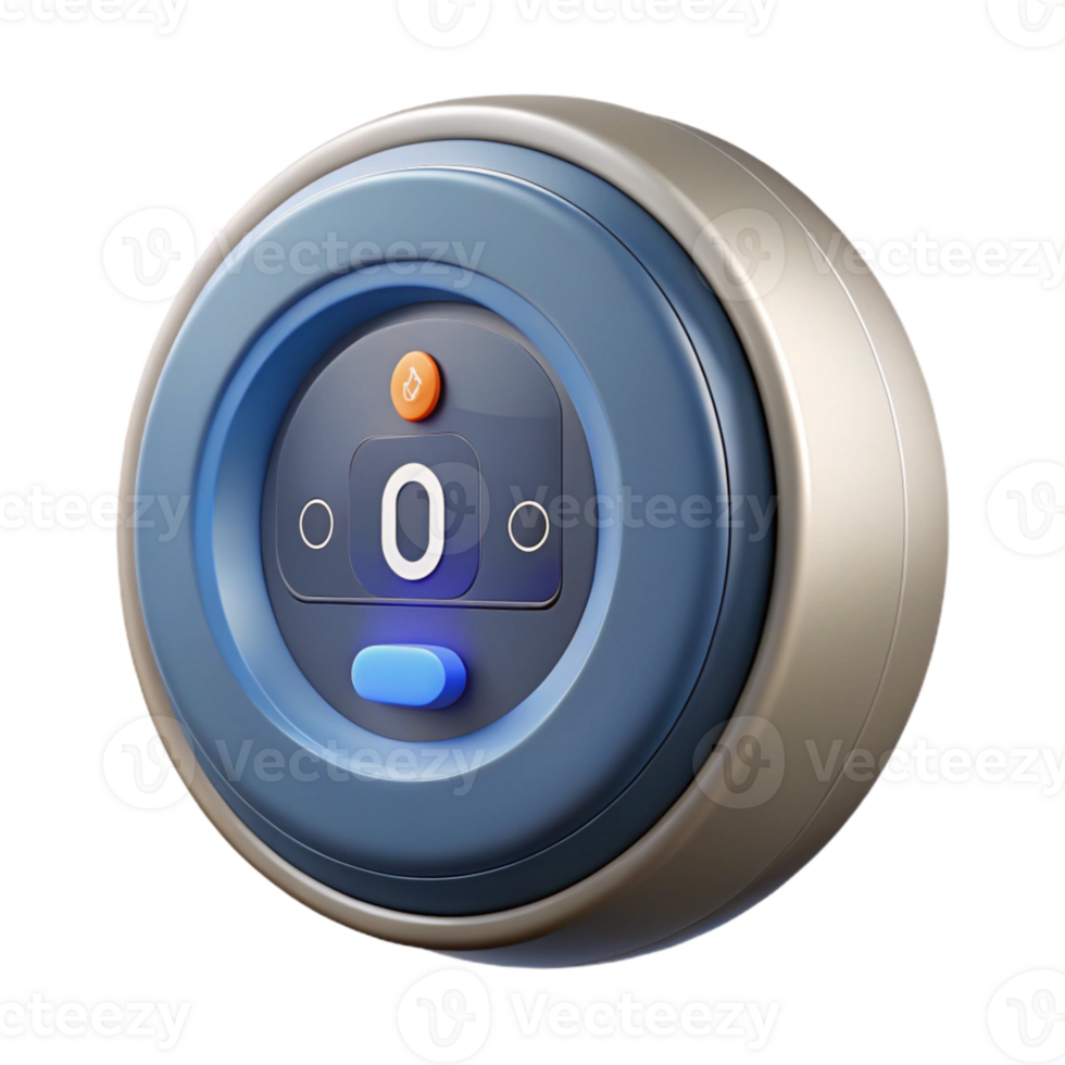 dramatic creative Smart Thermostat Temperature Display Cutout Isolated original png