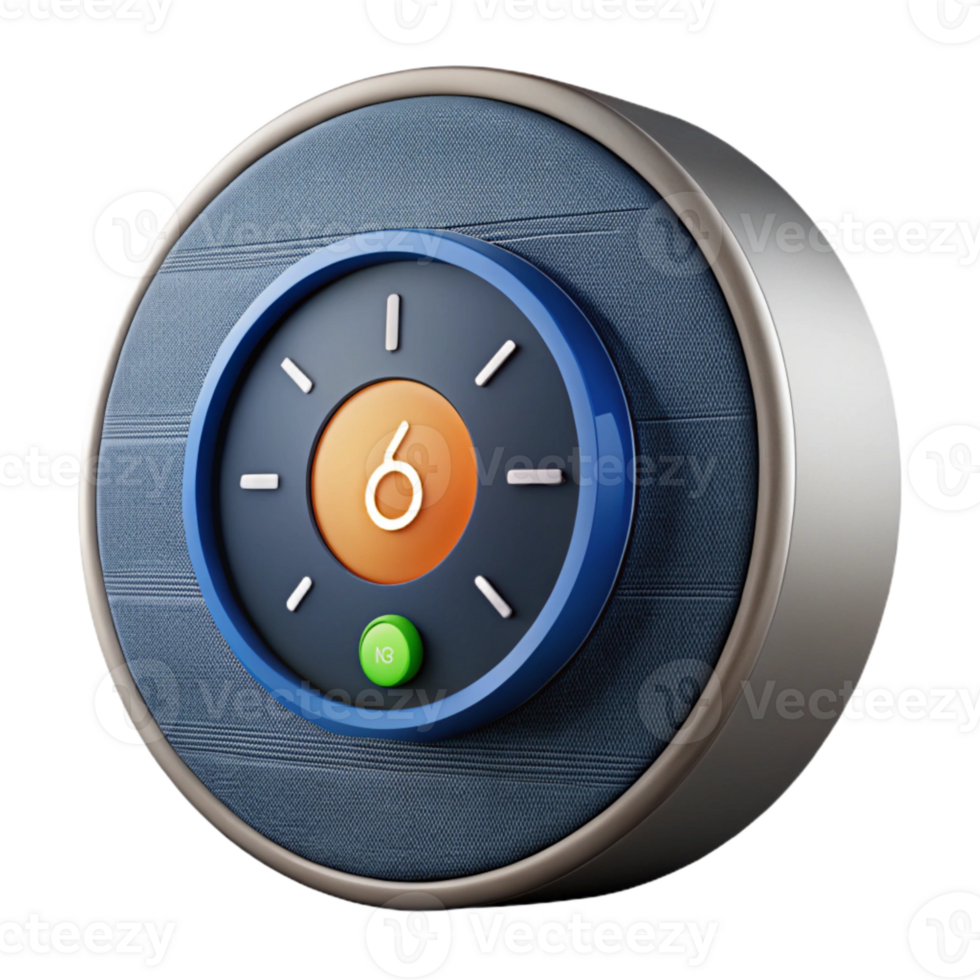 vibrant modern Smart Thermostat Voice Control Enabled Isolated original png