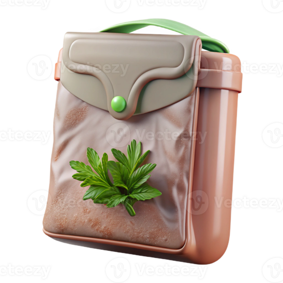 stunning artistic Sous Vide Bag with Herbs Isolated Element authentic png