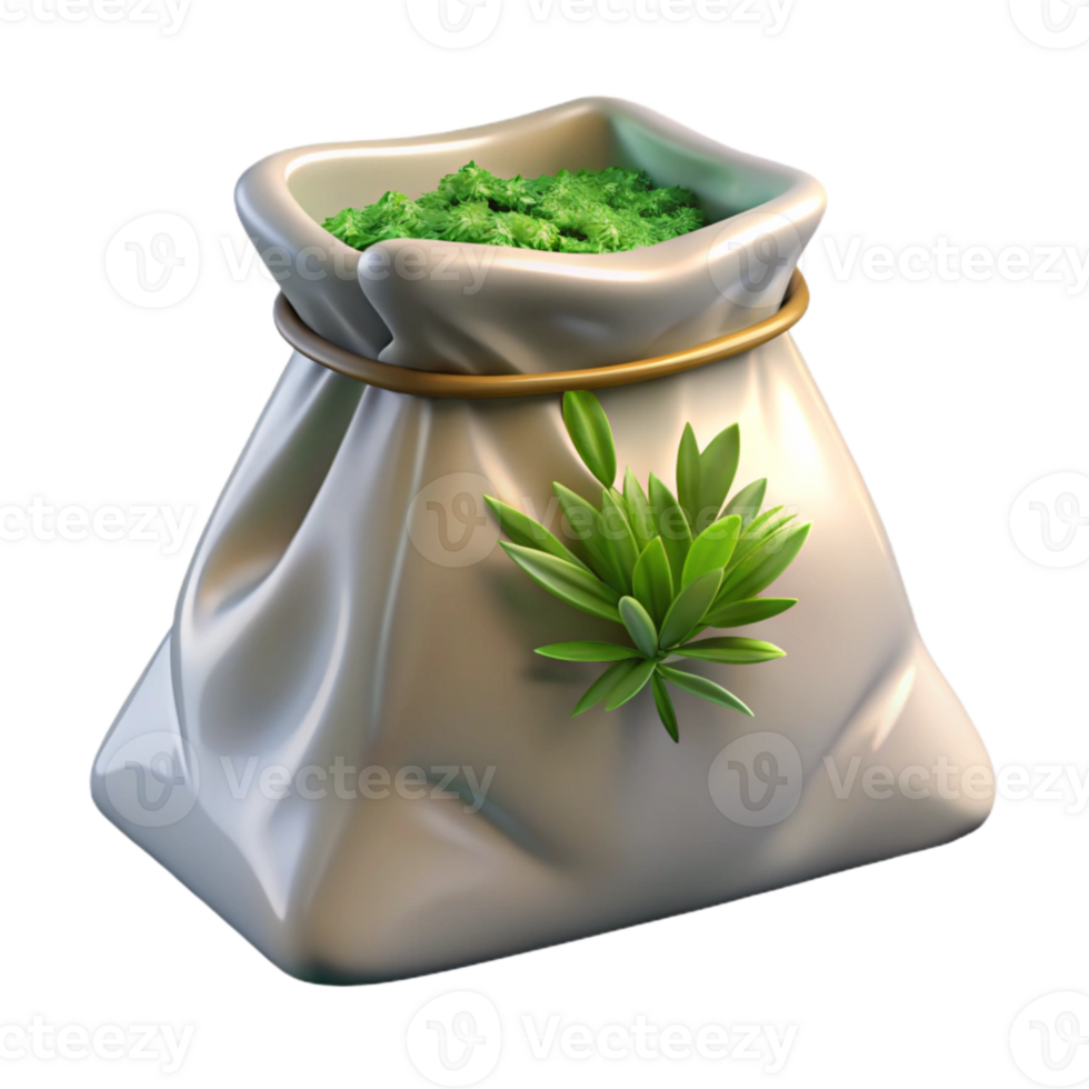 stunning traditional Sous Vide Bag with Herbs Isolated Element png