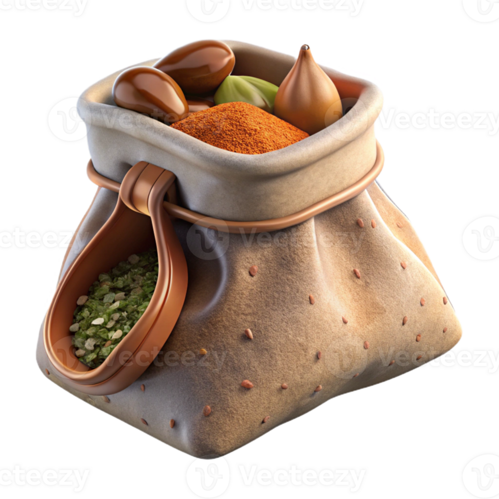 wonderful contemporary Sous Vide Bag with Herbs Isolated Element png