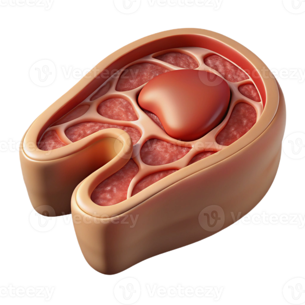 beautiful artistic Sous Vide Steak Cross Section Cutout detailed png