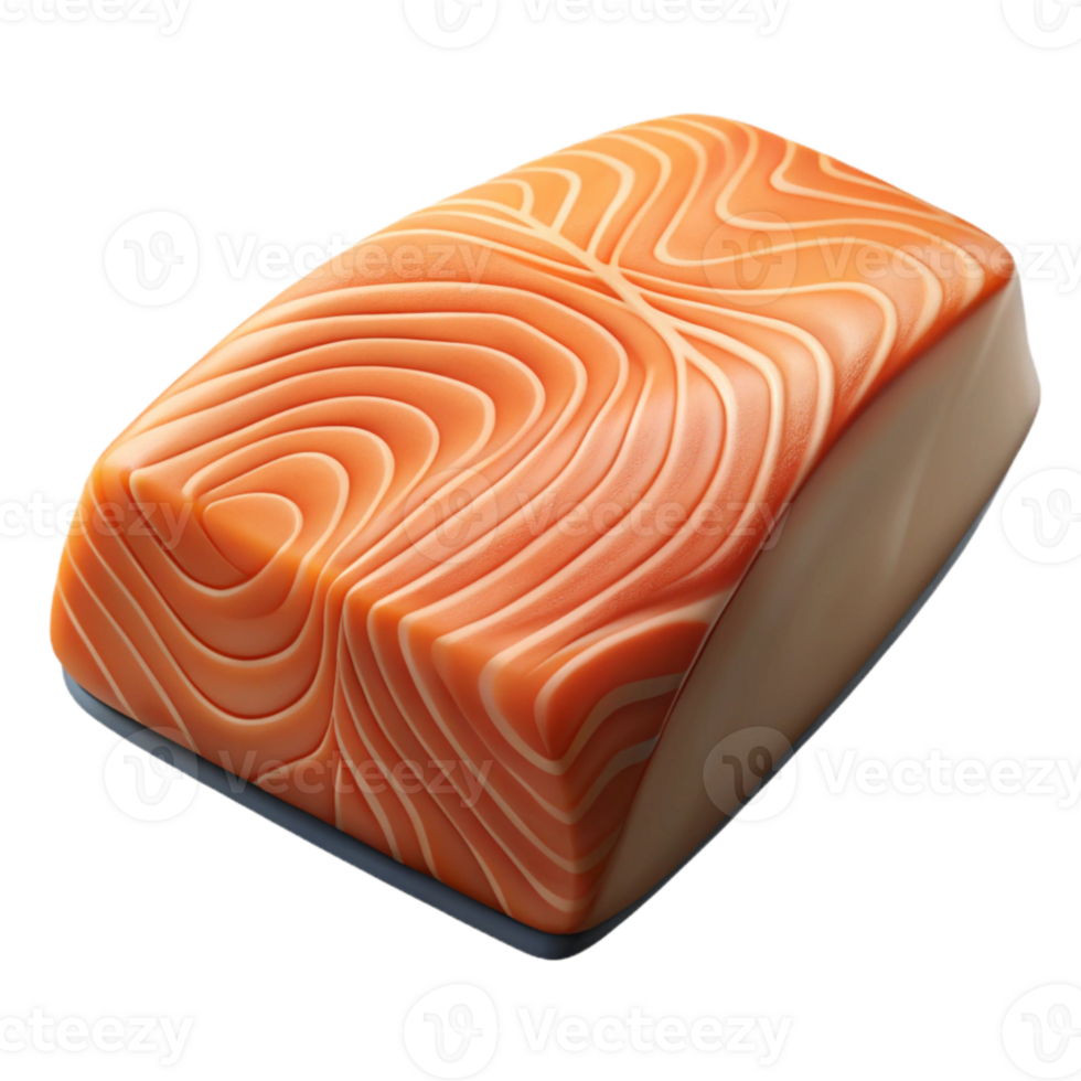 stunning classic Sous Vide Salmon Fillet Top View Transparent Background professional png