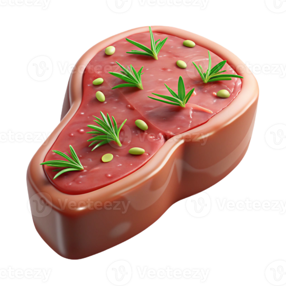 elegant artistic Sous Vide Steak with Herbs Transparent Background professional png