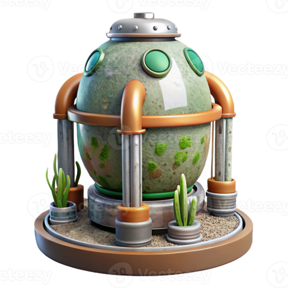 extraordinary artistic Space Based Algae Bioreactor Isolated original png