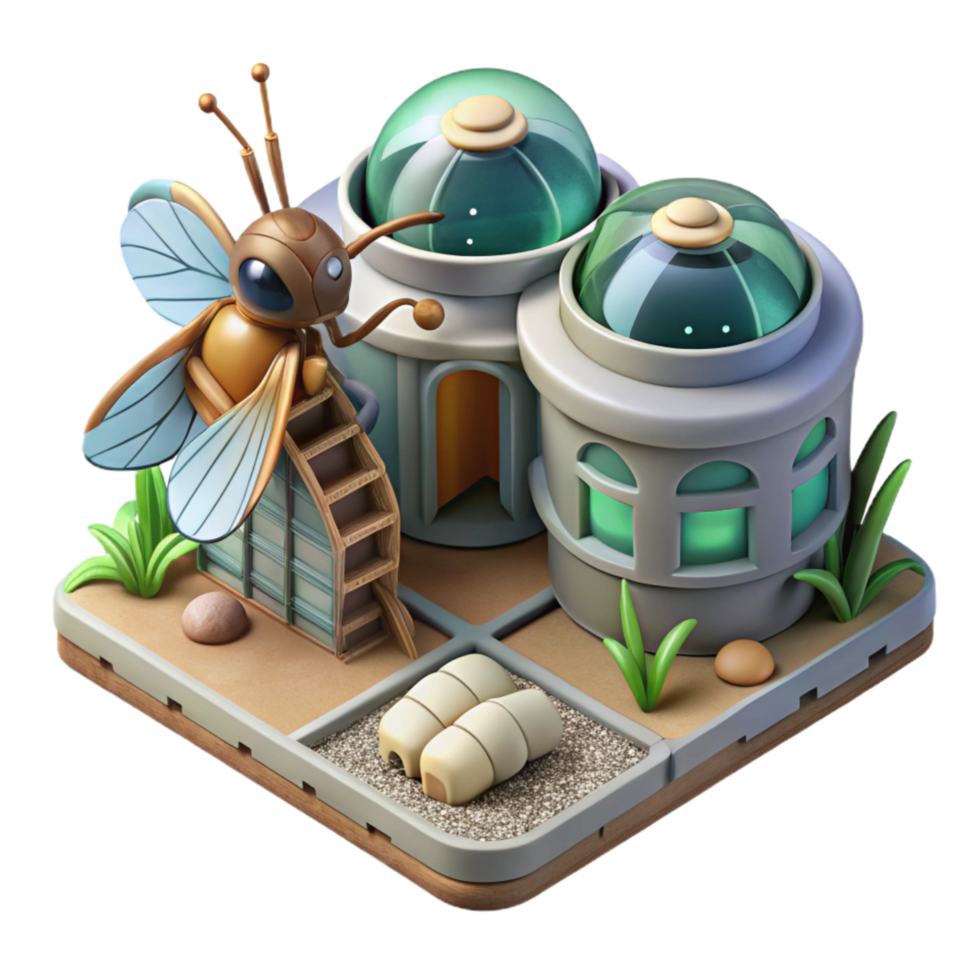 stunning creative Space Based Insect Farm Isolated high resolution png