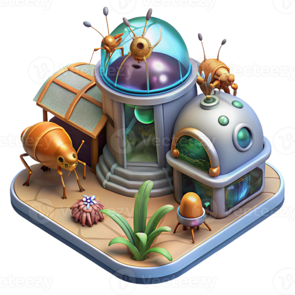 beautiful traditional Space Based Insect Farm Isolated professional png