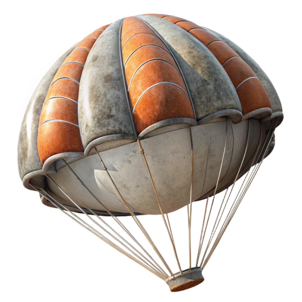 magnificent traditional Space Capsule Parachute Deployment Isolated professional png