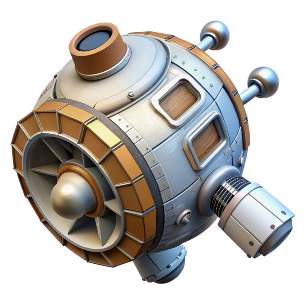 impressive creative Spacecraft Docking Mechanism Detailed View Transparent Background detailed png