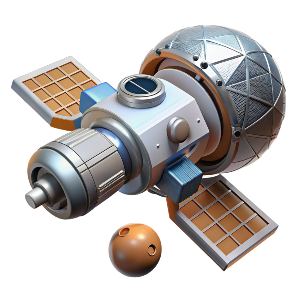 beautiful creative Spacecraft Docking with Space Station Transparent Element authentic png
